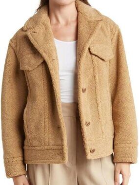 Faux Shearling Teddy Jacket | Vince | Sz L Women's